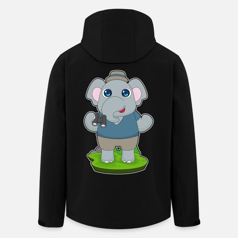 Elephant Binoculars - Men’s Recycled Softshell Jacket by Stanley/Stella - black