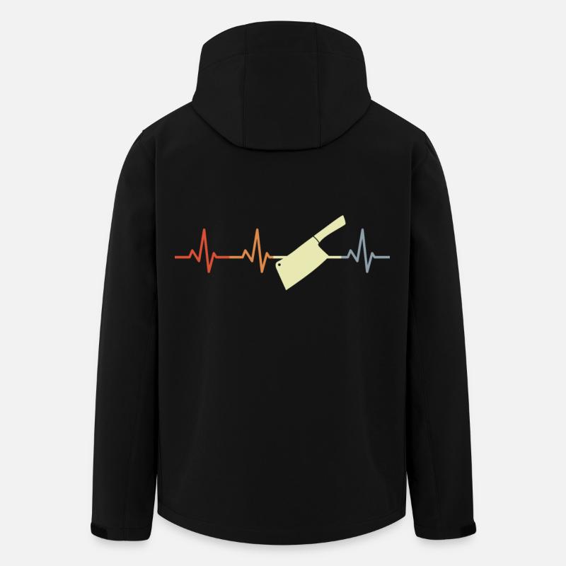 Hackmesser Herzklopfen - Recycelte Männer Softshell-Jacke von Stanley/Stella - Schwarz