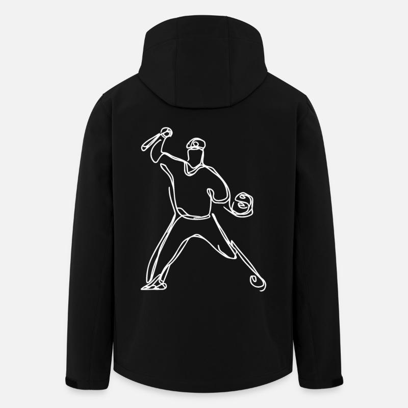 Baseball player sketch - Men’s Recycled Softshell Jacket by Stanley/Stella - black