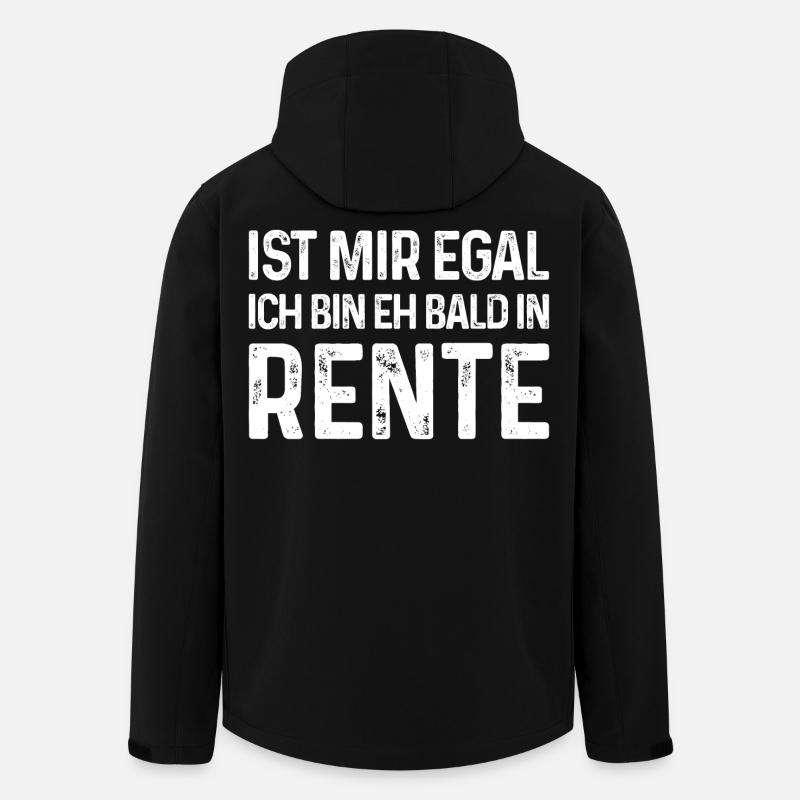 Rentner Ist mir egal Ich bin eh bald in Rente - Recycelte Männer Softshell-Jacke von Stanley/Stella - Schwarz