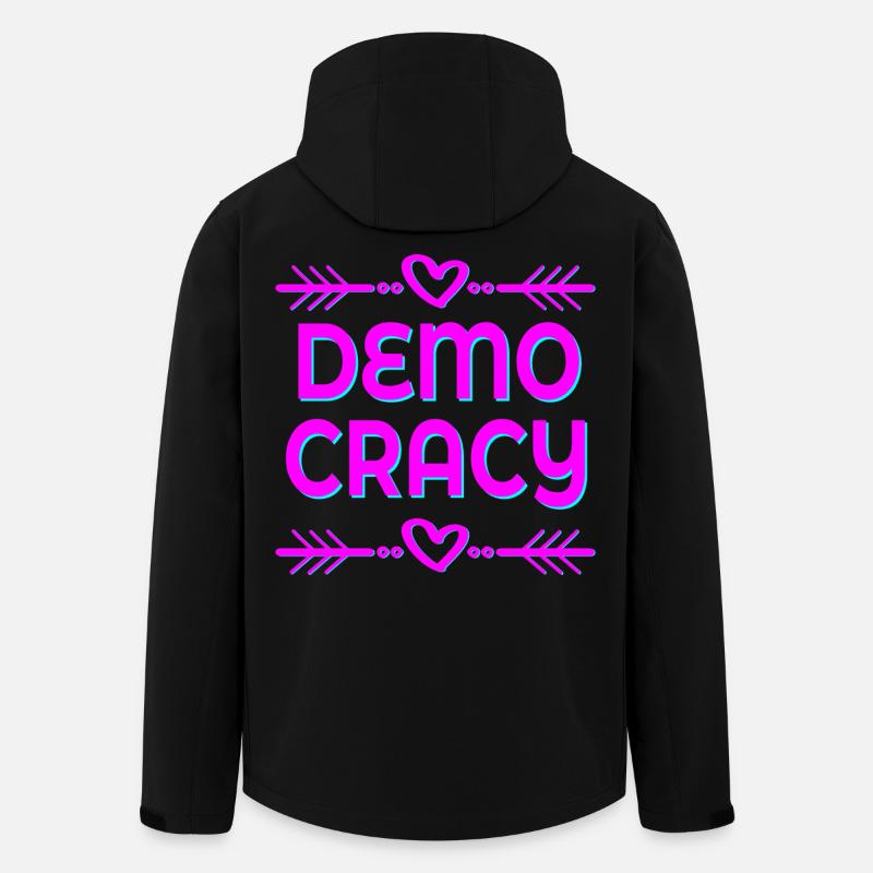 DEMOCRAZIA, LIBERTÀ, INCLUSIONE - Giacca softshell uomo in poliestere riciclato di Stanley/Stella - nero