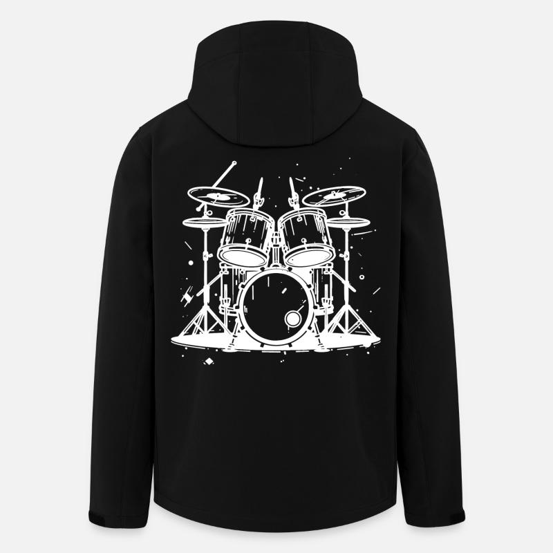 Drum Graphics - Men’s Recycled Softshell Jacket by Stanley/Stella - black