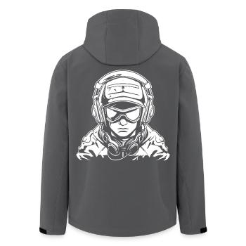 Gamer Drawing - Men’s Recycled Softshell Jacket by Stanley/Stella - black - Back - AI Model Male 185 light (185cm)
