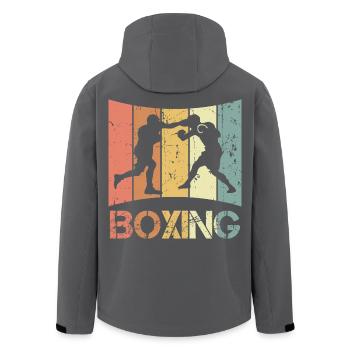 Vintage Boxer - Recycelte Männer Softshell-Jacke von Stanley/Stella - Schwarz - Hinten - AI Model Male 185 light (185cm)
