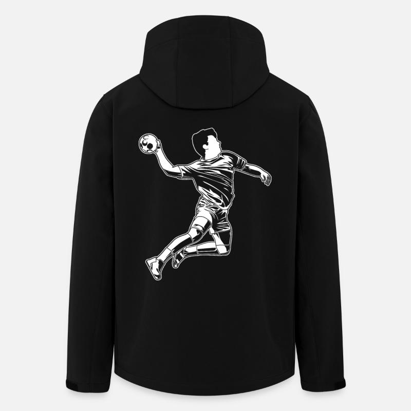 Handball Lover Sketch - Men’s Recycled Softshell Jacket by Stanley/Stella - black