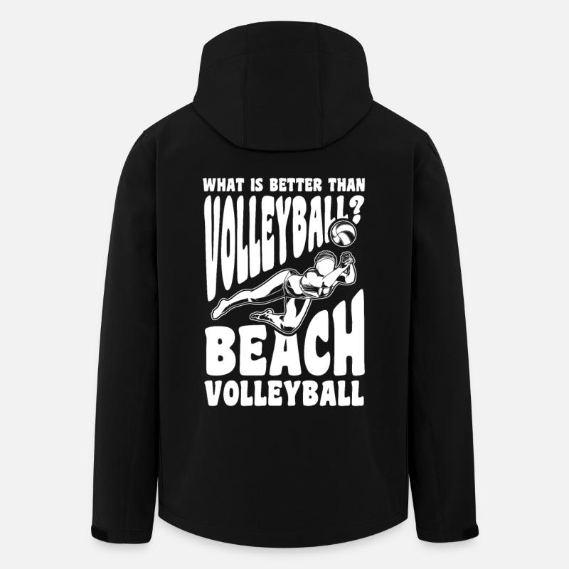 Beach volleyball player joke - Men’s Recycled Softshell Jacket by Stanley/Stella - black