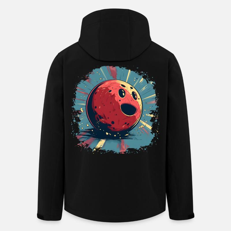 Lustiges Bowling - Recycelte Männer Softshell-Jacke von Stanley/Stella - Schwarz