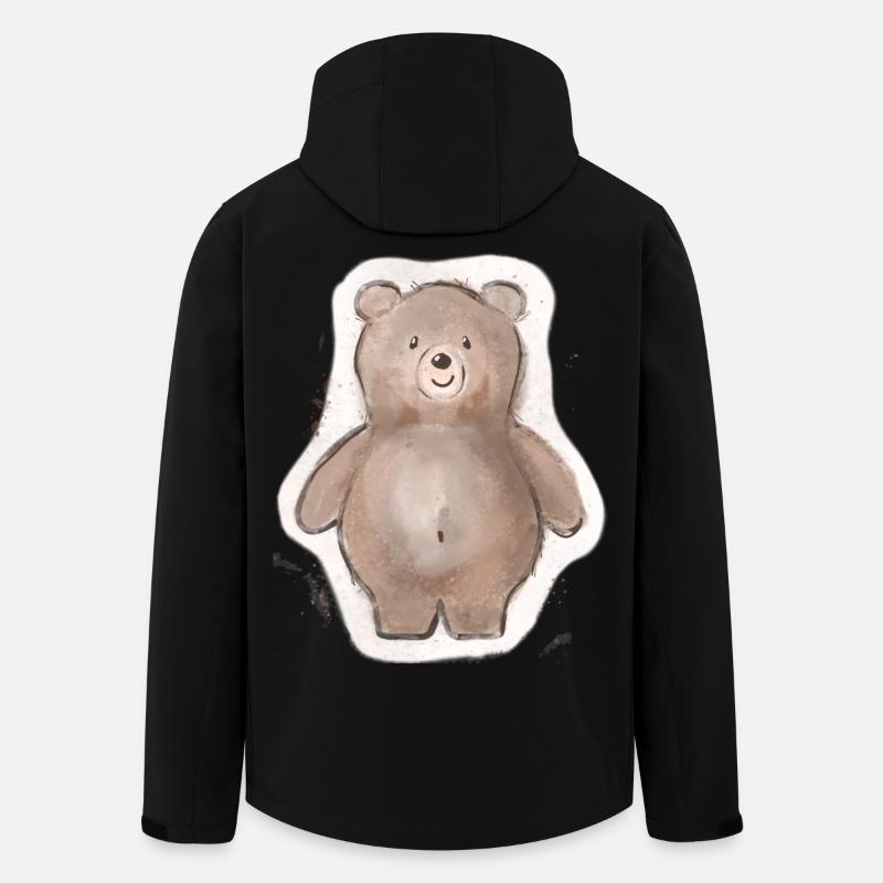 Fat Bear - Men’s Recycled Softshell Jacket by Stanley/Stella - black