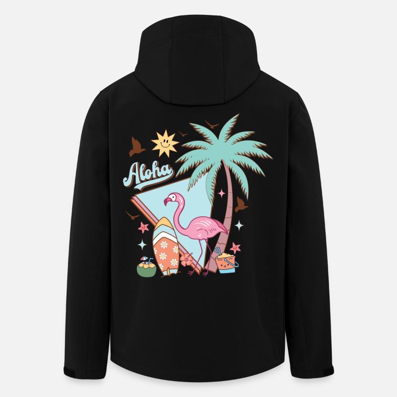 Aloha Sommer - Recycelte Männer Softshell-Jacke von Stanley/Stella - Schwarz