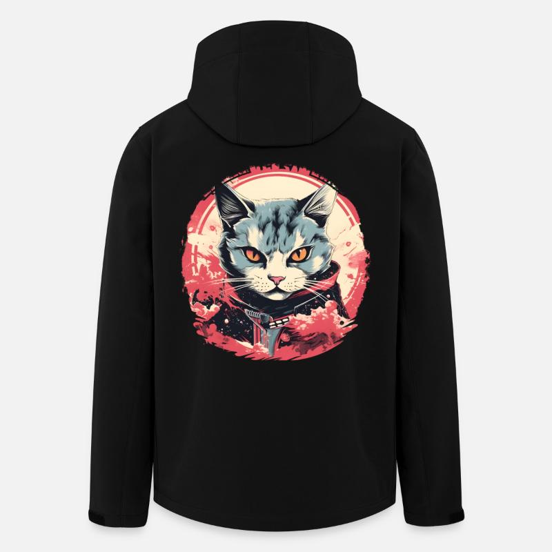 Cat Anime Style - Men’s Recycled Softshell Jacket by Stanley/Stella - black