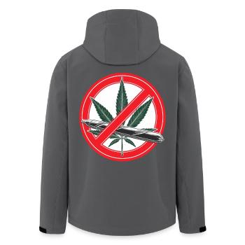 Cannabis Marihuana Verbotsschild - Recycelte Männer Softshell-Jacke von Stanley/Stella - Schwarz - Hinten - AI Model Male 185 light (185cm)