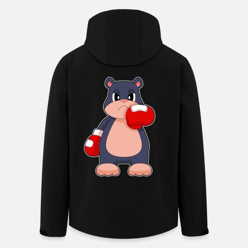 Maulwurf Boxer Boxhandschuhe Boxen - Recycelte Männer Softshell-Jacke von Stanley/Stella - Schwarz