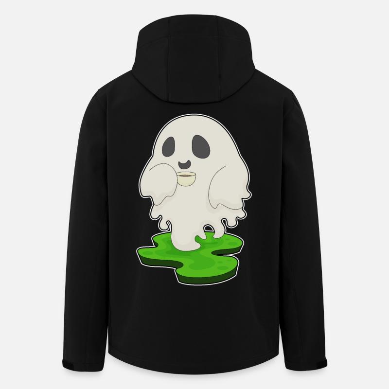 Geist Halloween Kaffee - Recycelte Männer Softshell-Jacke von Stanley/Stella - Schwarz