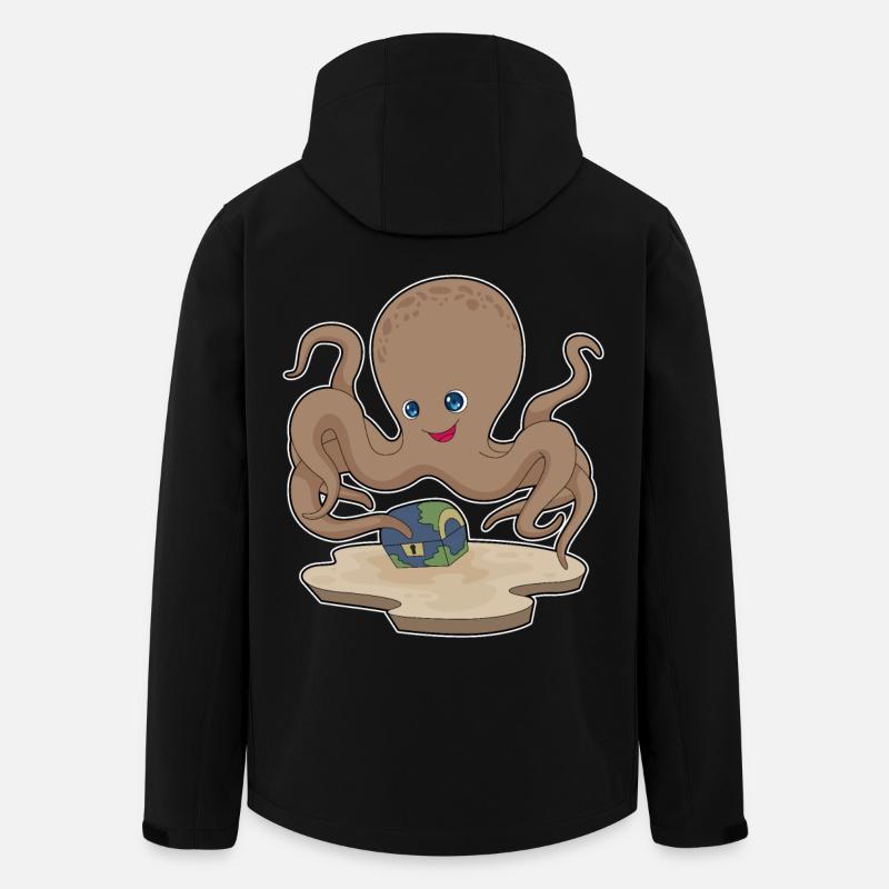 Krake Schatzkiste - Recycelte Männer Softshell-Jacke von Stanley/Stella - Schwarz