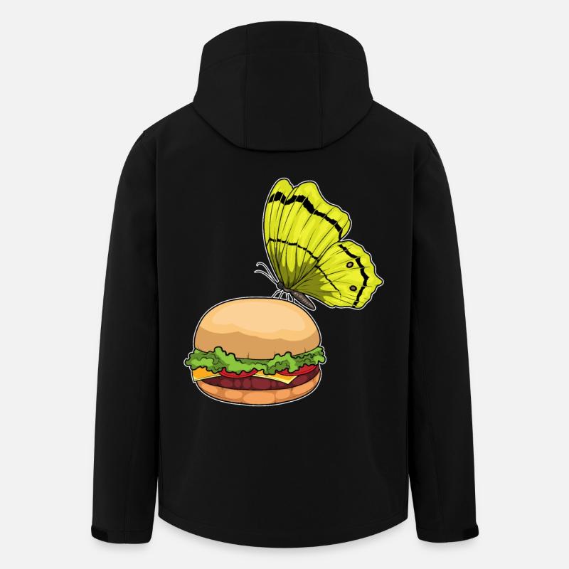 Butterfly Cheeseburger - Men’s Recycled Softshell Jacket by Stanley/Stella - black