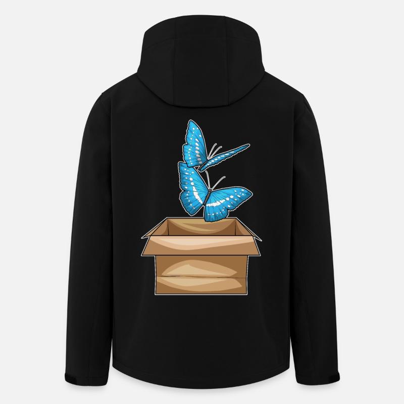 Schmetterling Karton - Recycelte Männer Softshell-Jacke von Stanley/Stella - Schwarz