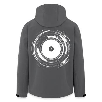Platine vinyle Disc Jockey - Veste softshell homme en polyester recyclé Stanley/Stella - noir - Dos - AI Model Male 185 light (185cm)
