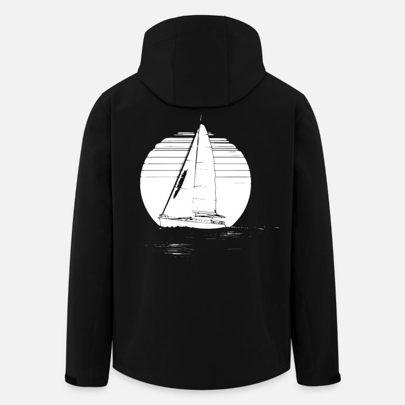 Sailboat Drawing - Men’s Recycled Softshell Jacket by Stanley/Stella - black