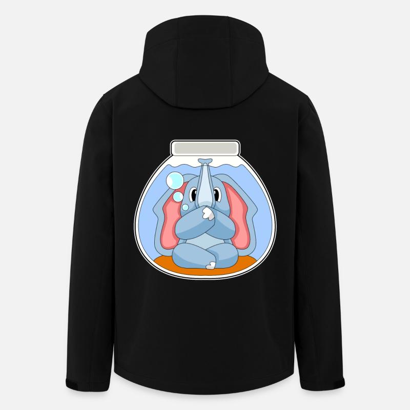 Elephant Aquarium - Men’s Recycled Softshell Jacket by Stanley/Stella - black