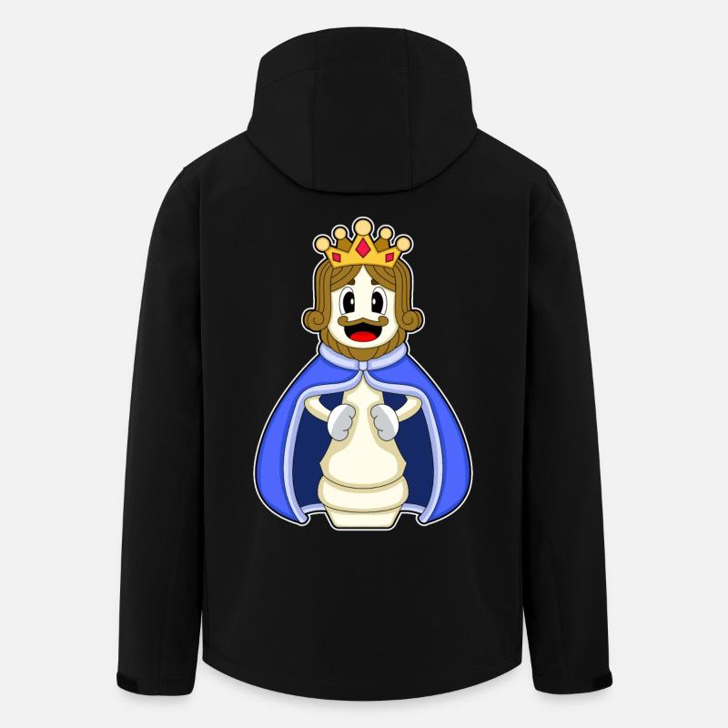 Schachfigur König Schach - Recycelte Männer Softshell-Jacke von Stanley/Stella - Schwarz