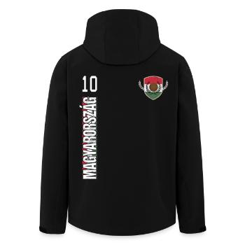 Ungarn Magyarorszag Fussball - Recycelte Männer Softshell-Jacke von Stanley/Stella - Schwarz - Hinten - AI Model Male 185 light (185cm)