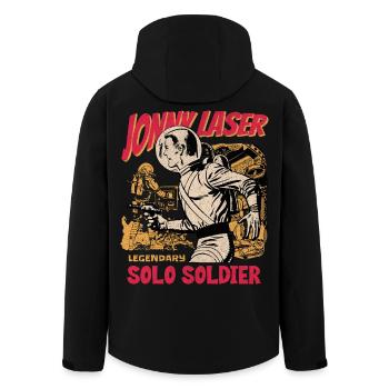 Jonny Laser Soldat Solo - Veste softshell homme en polyester recyclé Stanley/Stella - noir - Dos - AI Model Male 185 light (185cm)