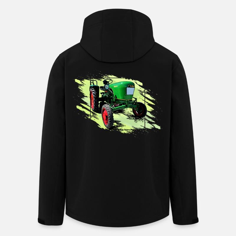 Dieselross F12 Oldtimer Traktor - Recycelte Männer Softshell-Jacke von Stanley/Stella - Schwarz