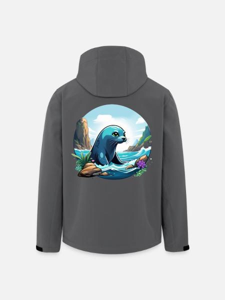 Seal on the coast - Men’s Recycled Softshell Jacket by Stanley/Stella - black