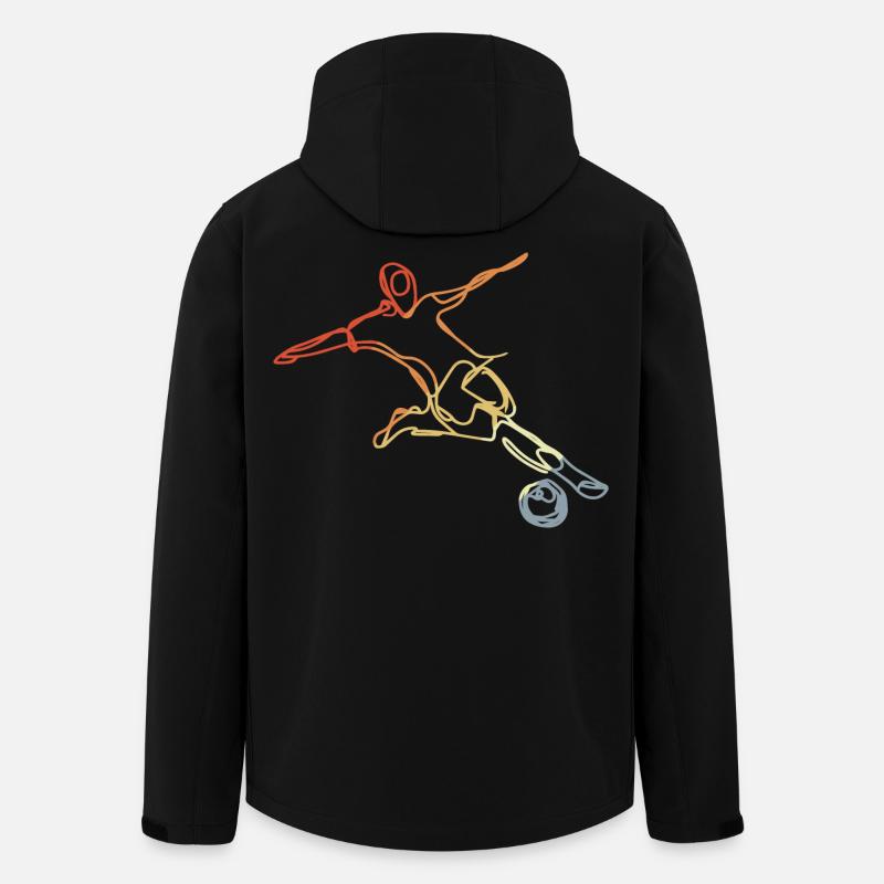 Fußballspieler Vintage Look - Recycelte Männer Softshell-Jacke von Stanley/Stella - Schwarz