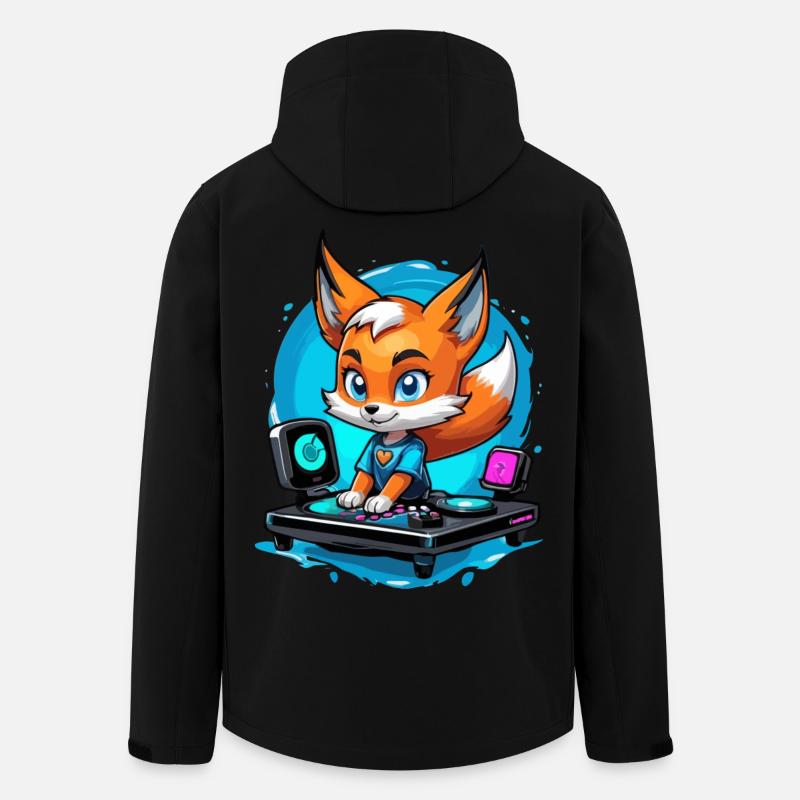 Musiker Fuchs DJ - Recycelte Männer Softshell-Jacke von Stanley/Stella - Schwarz