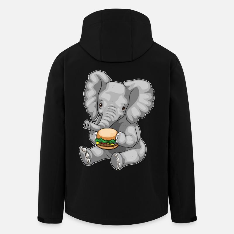 Burger d’éléphant - Veste softshell homme en polyester recyclé Stanley/Stella - noir