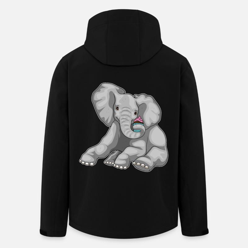 Cupcake éléphant - Veste softshell homme en polyester recyclé Stanley/Stella - noir