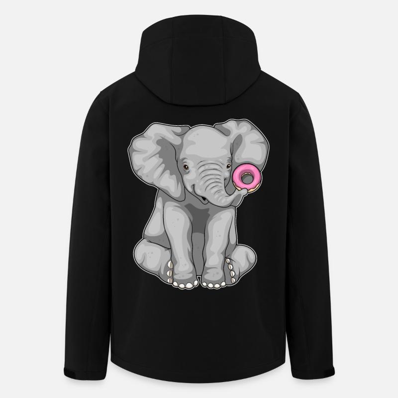 Elefant Donut - Recycelte Männer Softshell-Jacke von Stanley/Stella - Schwarz