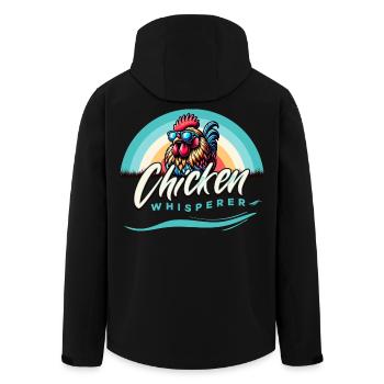 Poulet Chuchoteur Poulet Éventail Stylisé - Veste softshell homme en polyester recyclé Stanley/Stella - noir - Dos - AI Model Male 185 light (185cm)