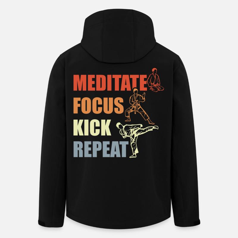 Karate Motivation - Men’s Recycled Softshell Jacket by Stanley/Stella - black