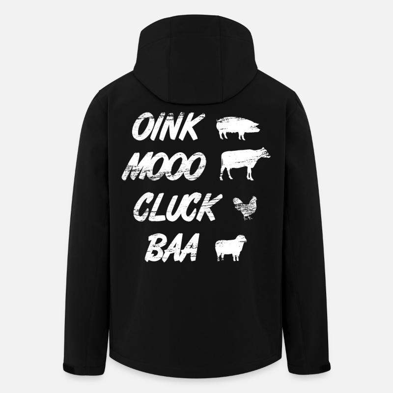 Oink Mooo Cluck Baa - Recycelte Männer Softshell-Jacke von Stanley/Stella - Schwarz