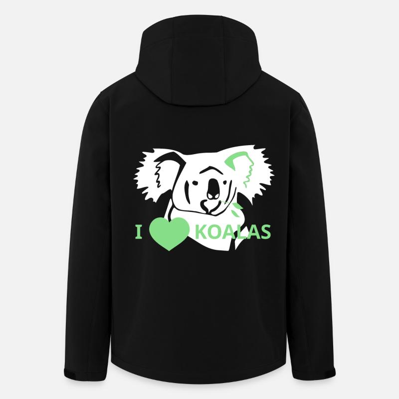 LoveKoalas - Recycelte Männer Softshell-Jacke von Stanley/Stella - Schwarz