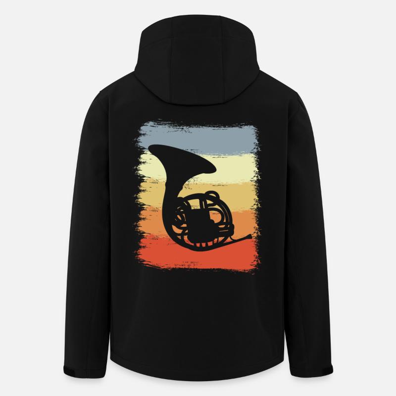 Cor français rétro - Veste softshell homme en polyester recyclé Stanley/Stella - noir