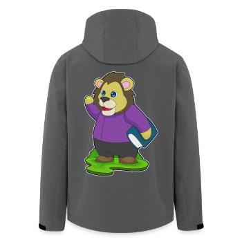 Lion Book - Men’s Recycled Softshell Jacket by Stanley/Stella - anthracite - Back - AI Model Male 185 light (185cm)