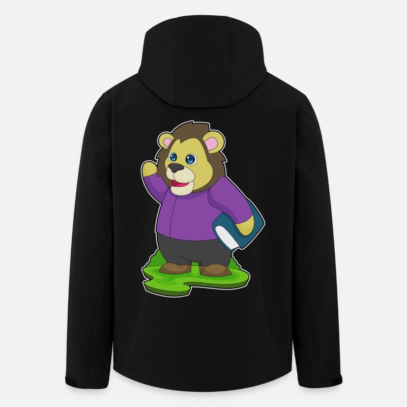 Löwe Nerd Buch - Recycelte Männer Softshell-Jacke von Stanley/Stella - Schwarz