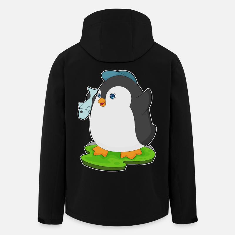 Pinguin Fisch - Recycelte Männer Softshell-Jacke von Stanley/Stella - Schwarz