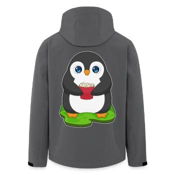 Penguin Popcorn - Men’s Recycled Softshell Jacket by Stanley/Stella - anthracite - Back - AI Model Male 185 light (185cm)