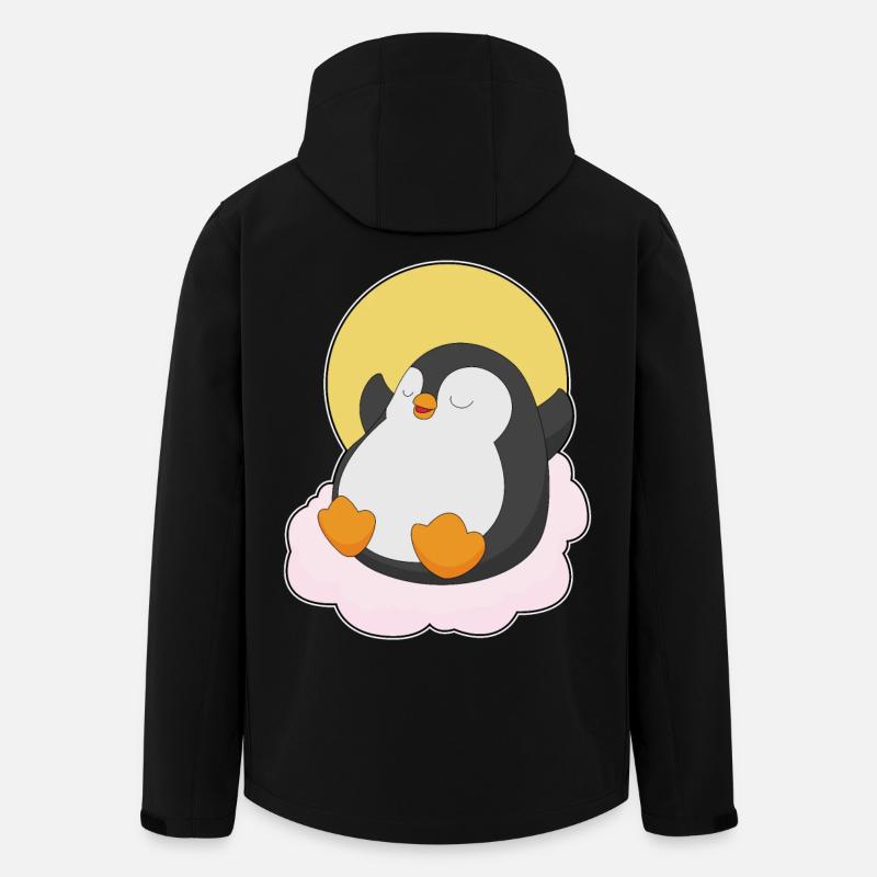 Penguin Clouds - Men’s Recycled Softshell Jacket by Stanley/Stella - black