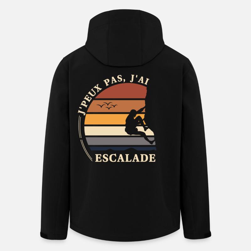 J'peux pas j'ai escalade - Veste softshell homme en polyester recyclé Stanley/Stella - noir