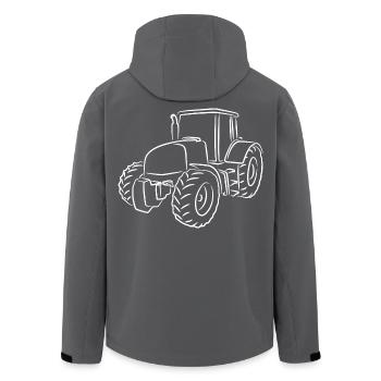 Traktor Skizze - Recycelte Männer Softshell-Jacke von Stanley/Stella - Anthrazit - Hinten - AI Model Male 185 light (185cm)