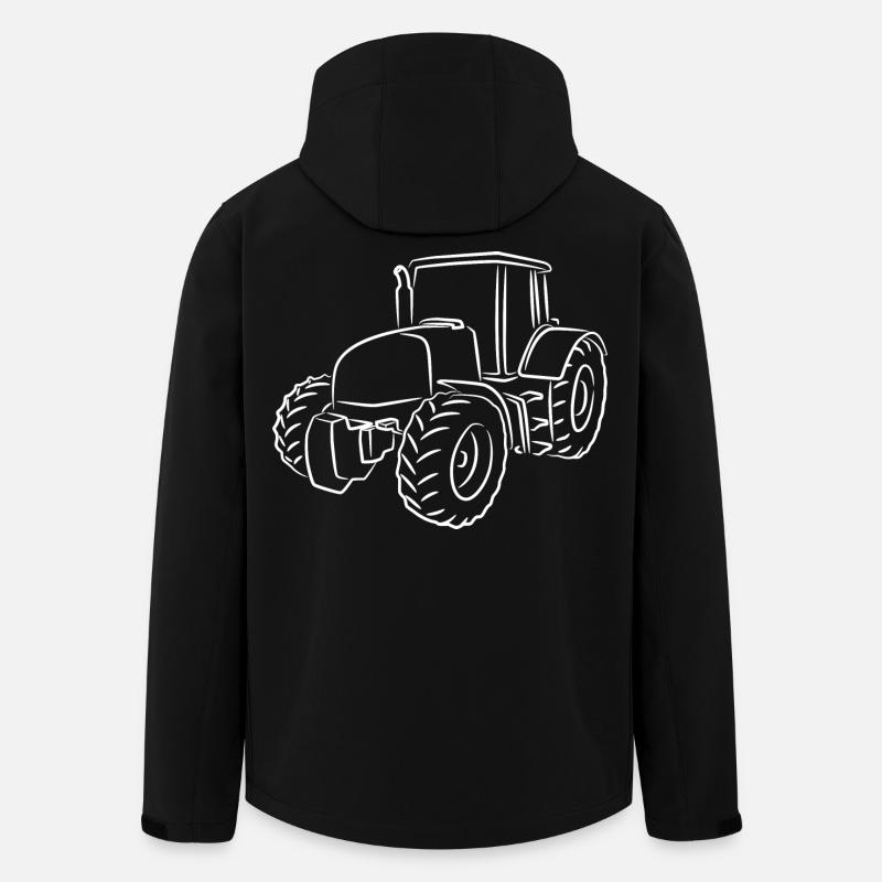 Traktor Skizze - Recycelte Männer Softshell-Jacke von Stanley/Stella - Schwarz