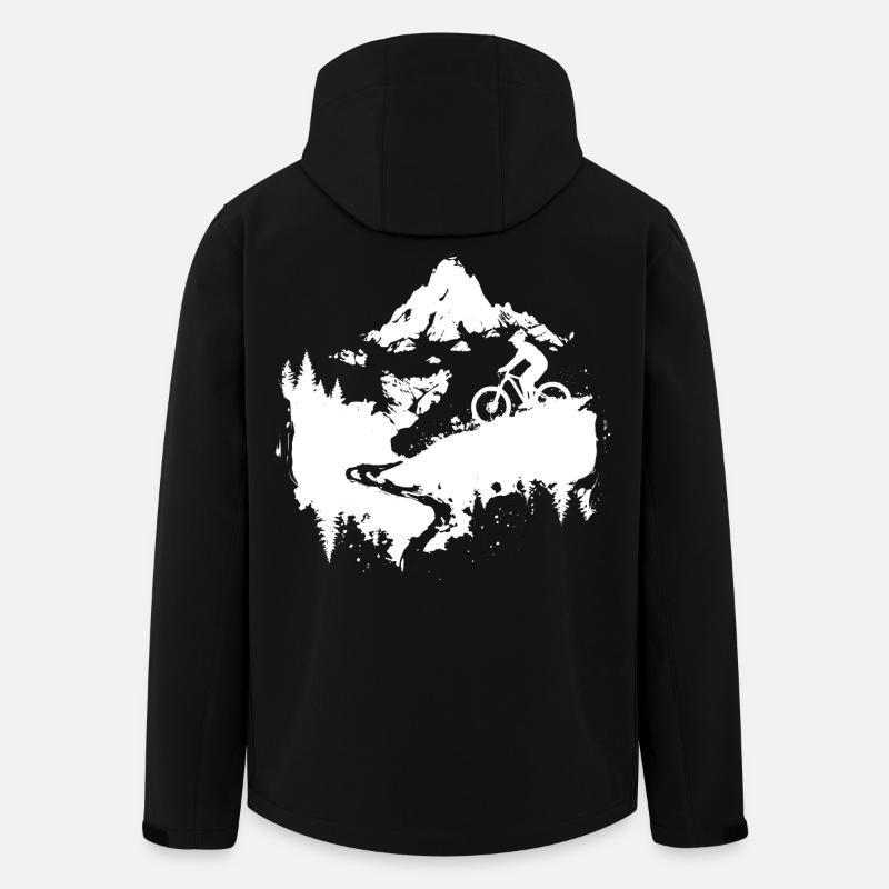 Croquis de VTT - Veste softshell homme en polyester recyclé Stanley/Stella - noir