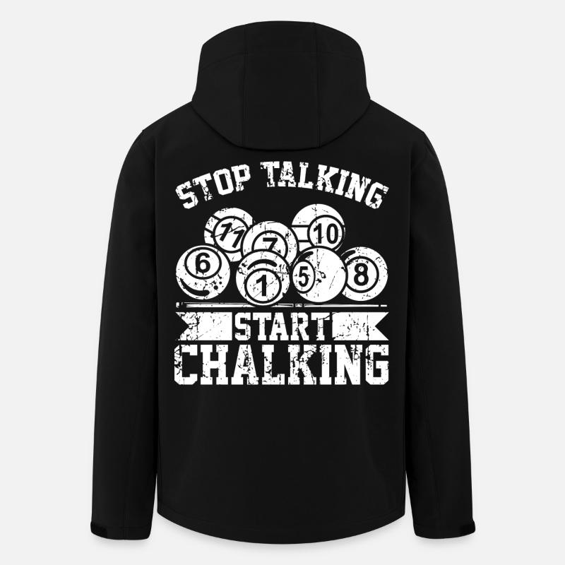 Stop Talking Start Chalking - Recycelte Männer Softshell-Jacke von Stanley/Stella - Schwarz