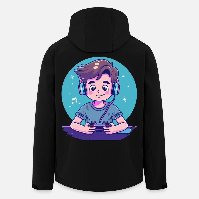 Gaming Junge - Recycelte Männer Softshell-Jacke von Stanley/Stella - Schwarz