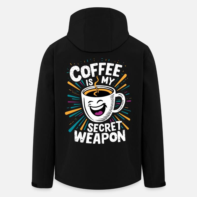 Lustige Kaffeetasse Spruch - Recycelte Männer Softshell-Jacke von Stanley/Stella - Schwarz